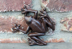 Gartenfigur Frosch Wanddeko Gusseisen