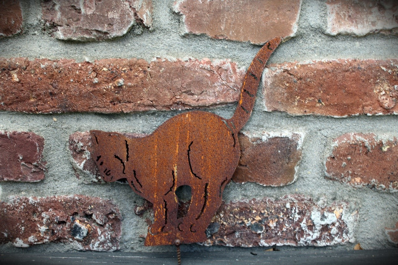 Gartenstecker Katzenbuckel Edelrost