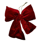Dekoschleife Weihnachten Bordeauxrot Samtoptik 20 cm