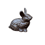Gartenfigur Hase Gusseisen Antikbraun Landhausstil 11cm