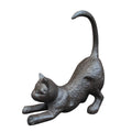 Spielende Katze Dekofigur Gusseisen antikbraun H17cm