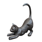 Spielende Katze Dekofigur Gusseisen antikbraun H17cm