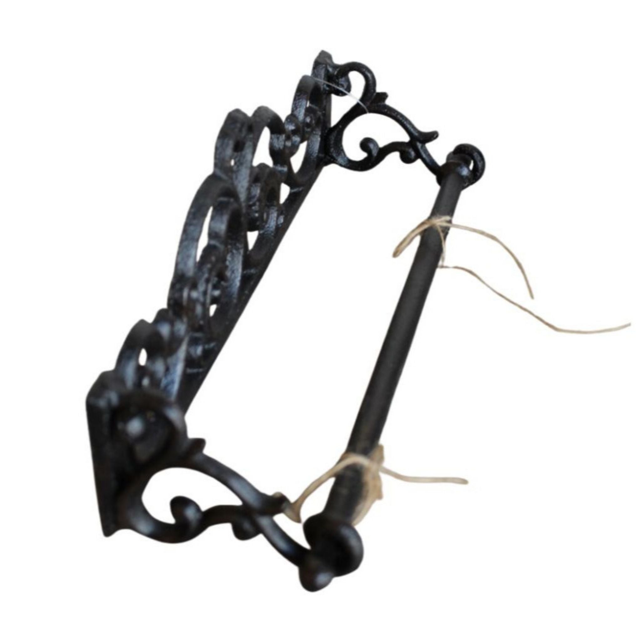 Wand Küchenrollenhalter Gusseisen Antikschwarz im Nostalgie-Stil