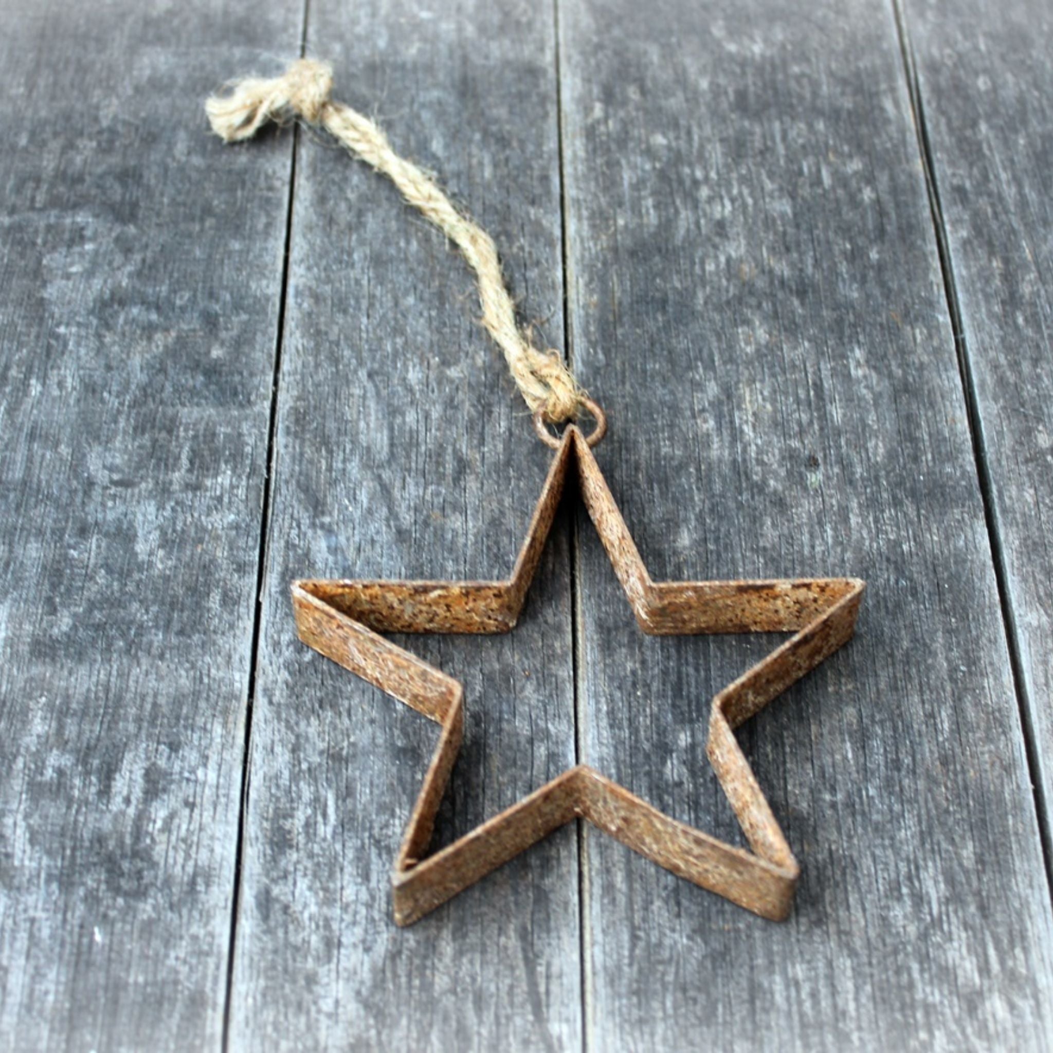 Christbaumschmuck Rost Stern D10cm