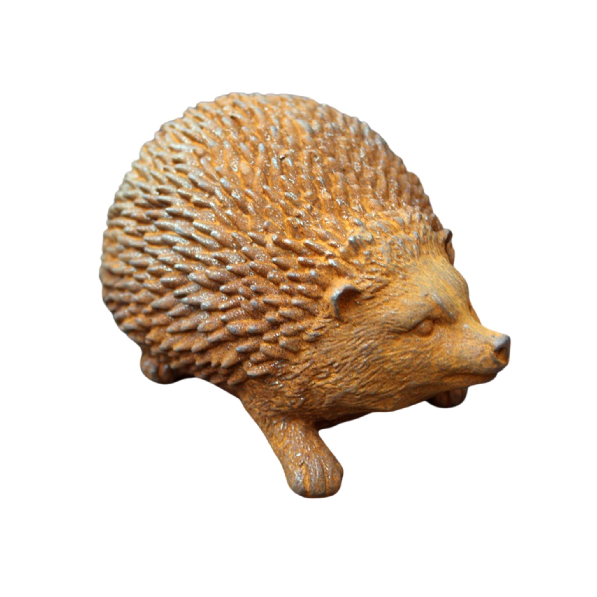 Gartenfigur Igel Edelrost