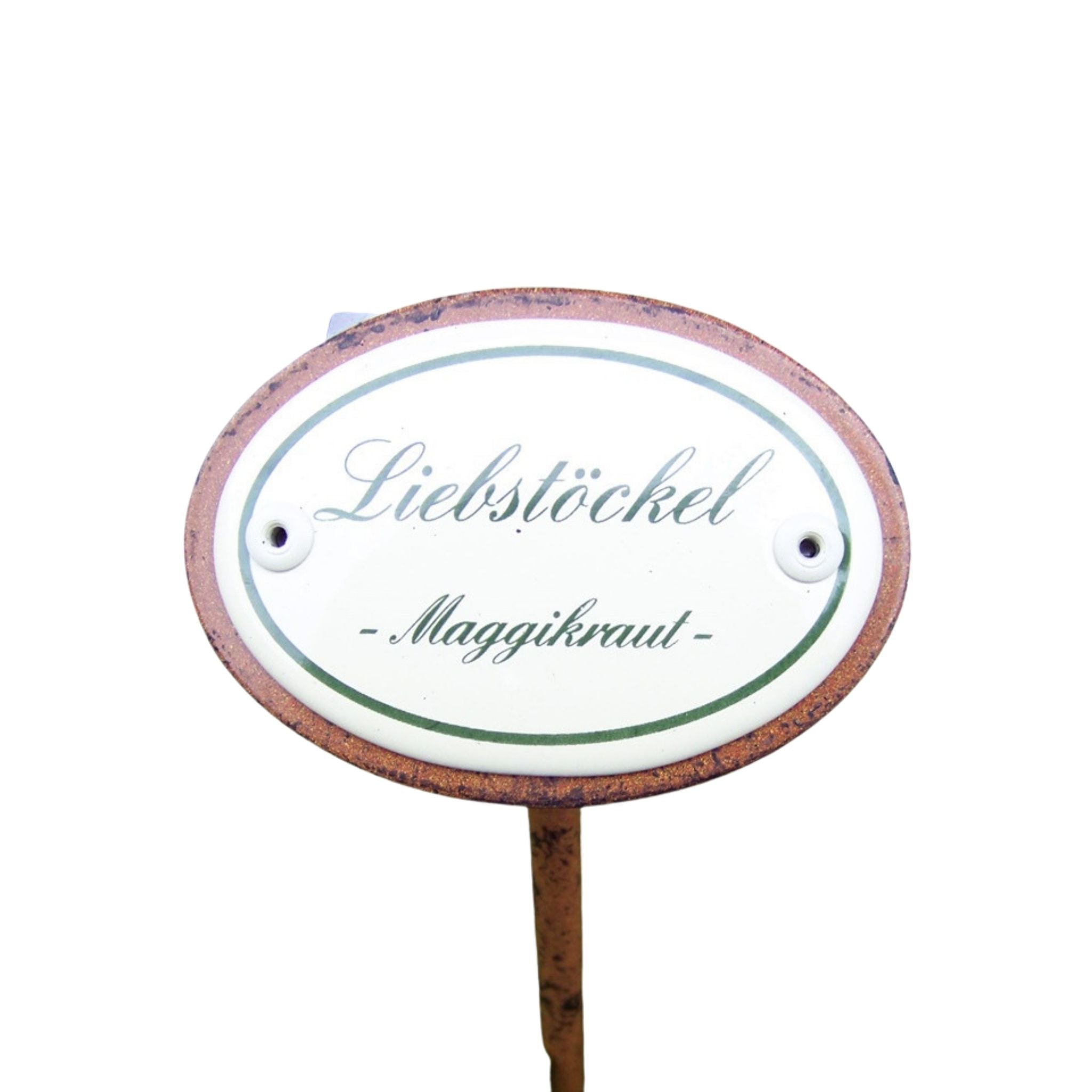 Kräuternamenschild Emaille Kräuterstecker Pflanzenstecker Auswahl treffen