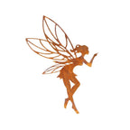 Gartenfigur Elfe Handkuss Edelrost