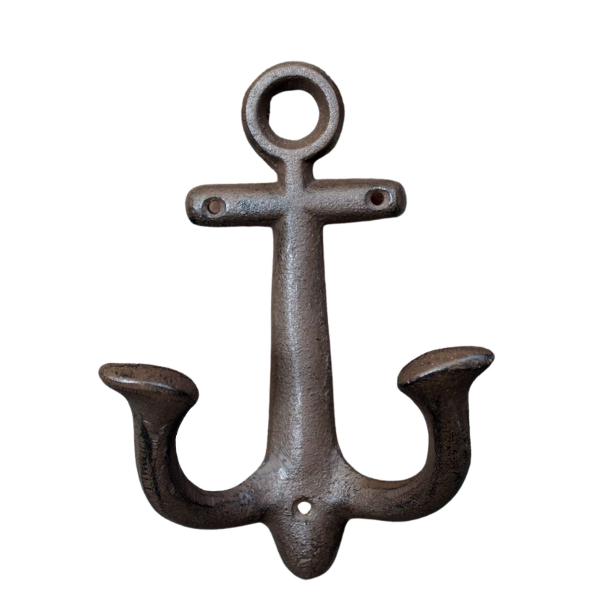 Wandhaken Anker antikbraun XL