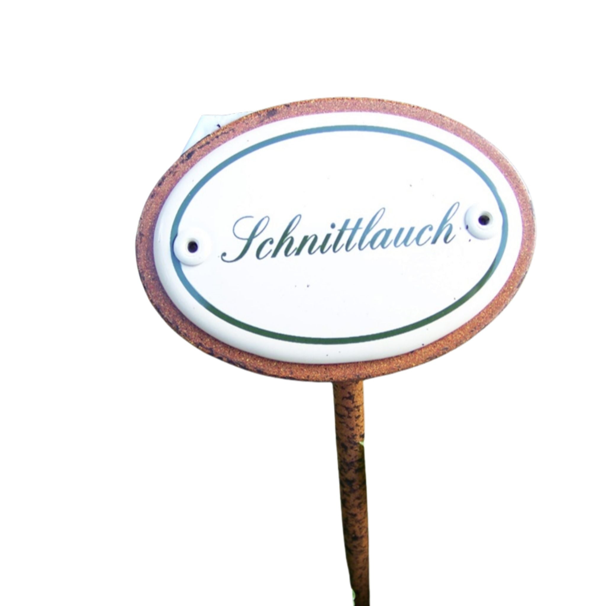 Kräuternamenschild Emaille Kräuterstecker Pflanzenstecker Auswahl treffen