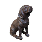 Gartenfigur Hund sitzend Gusseisen