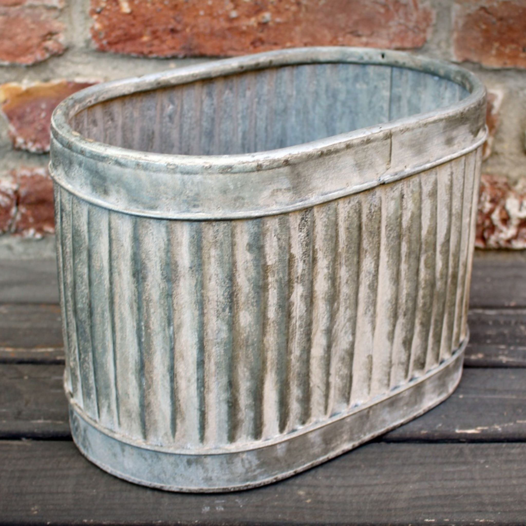 Pflanzschale gerillt L27cm