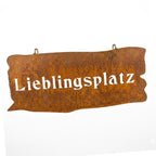 Rostschild Lieblingsplatz Gartendeko Landhausstil 46cm