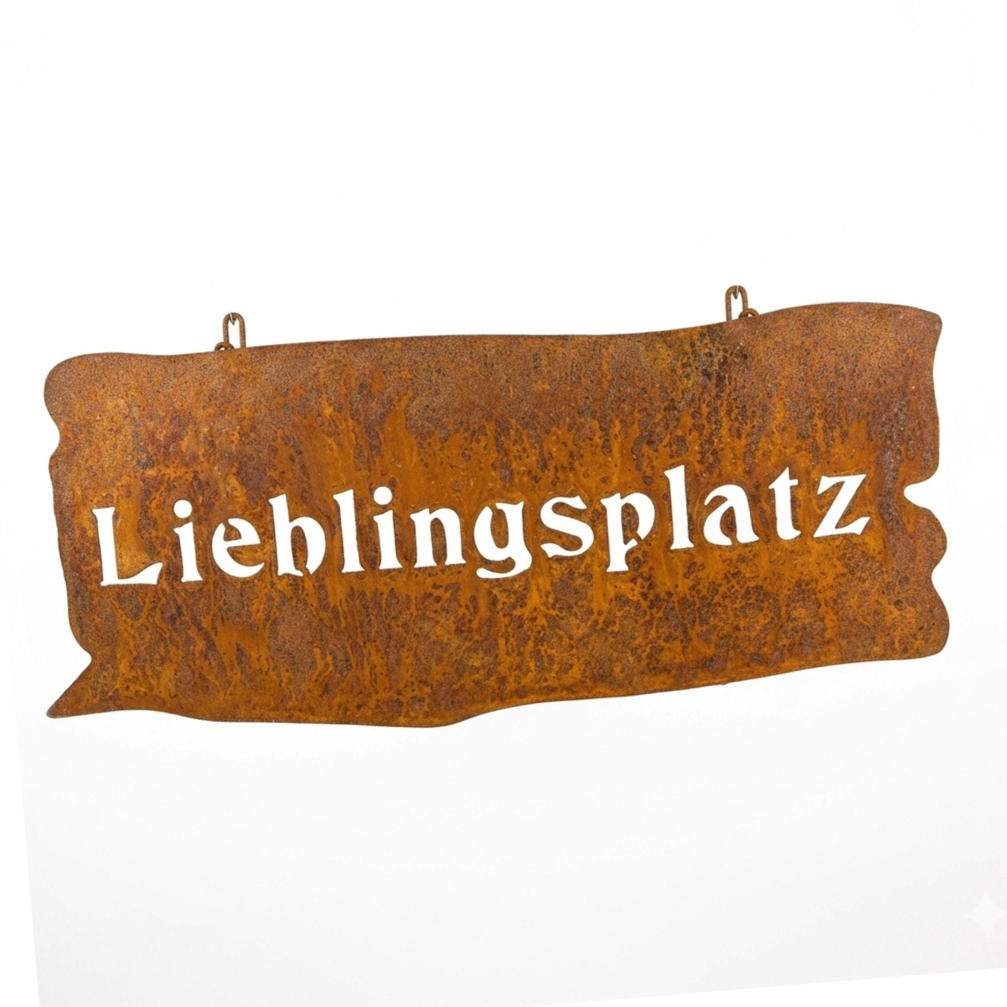 Rostschild Lieblingsplatz Gartendeko Landhausstil 46cm