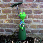 Gartenfigur Frosch mit Schirm