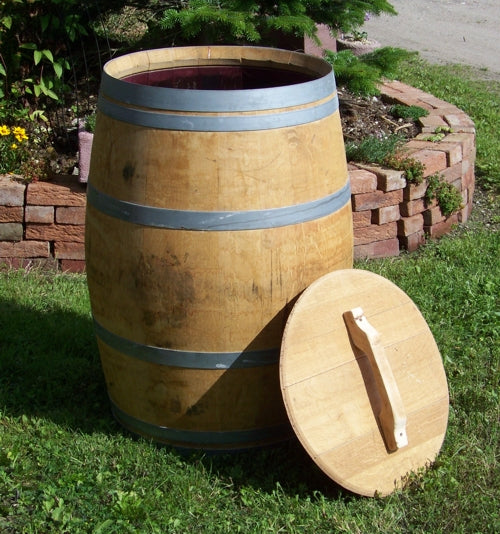 Weinfass 225 ltr. natur m. Deckel