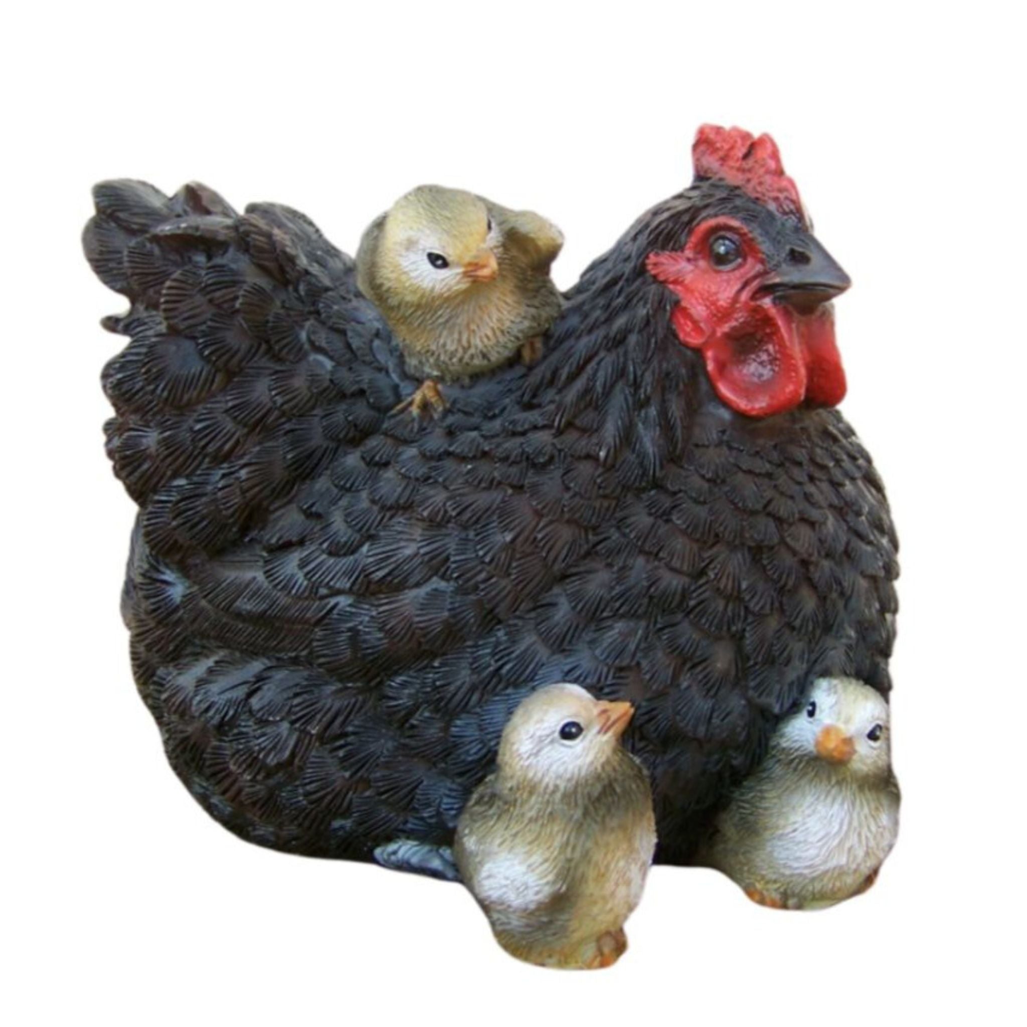 Dekofigur Henne mit Küken II