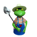 Zaunhocker Gärtner Frosch Schaufel