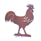 Gartenfigur Hahn Edelrost