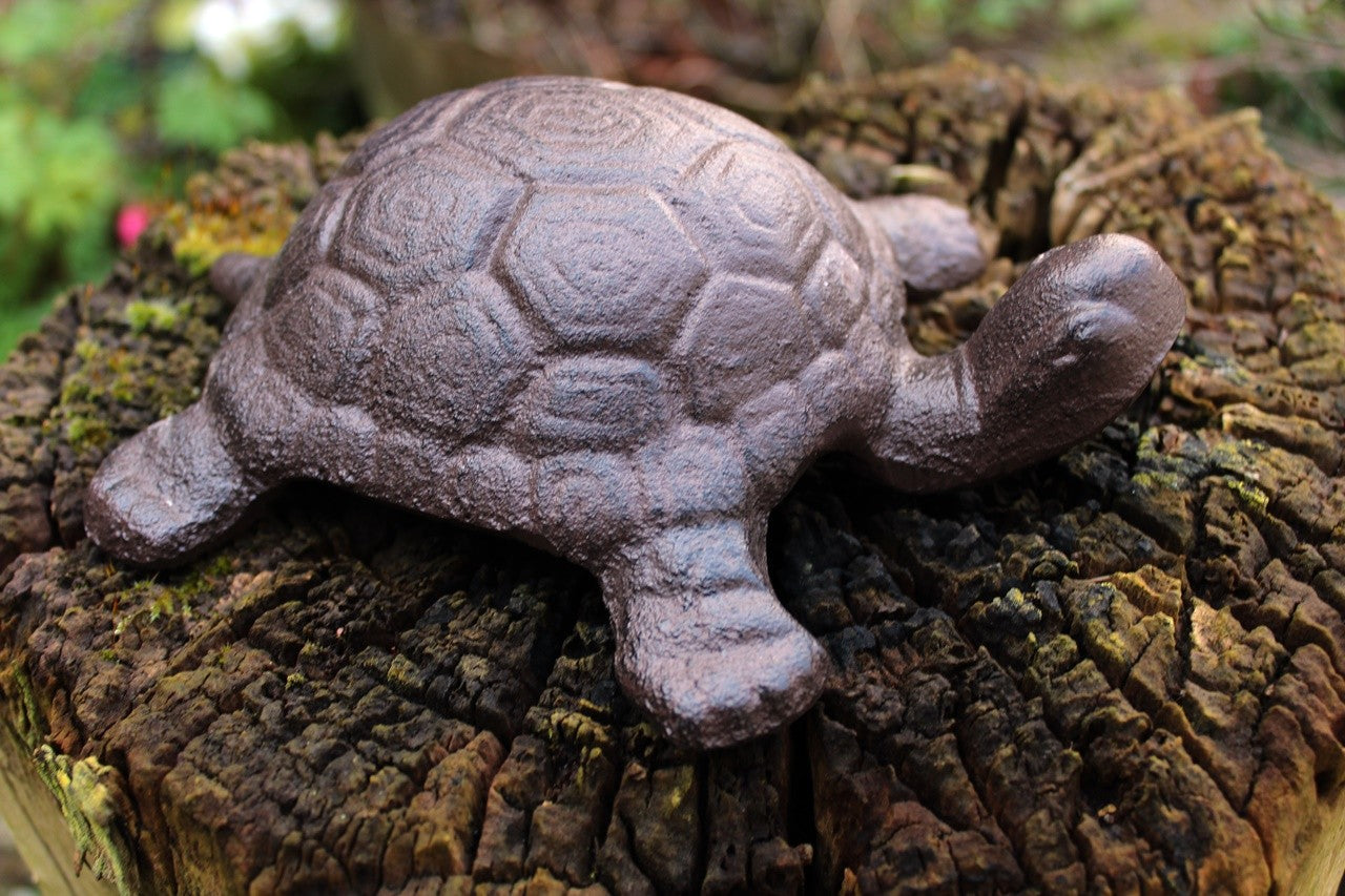 Gartenfigur Schildkröte Gusseisen