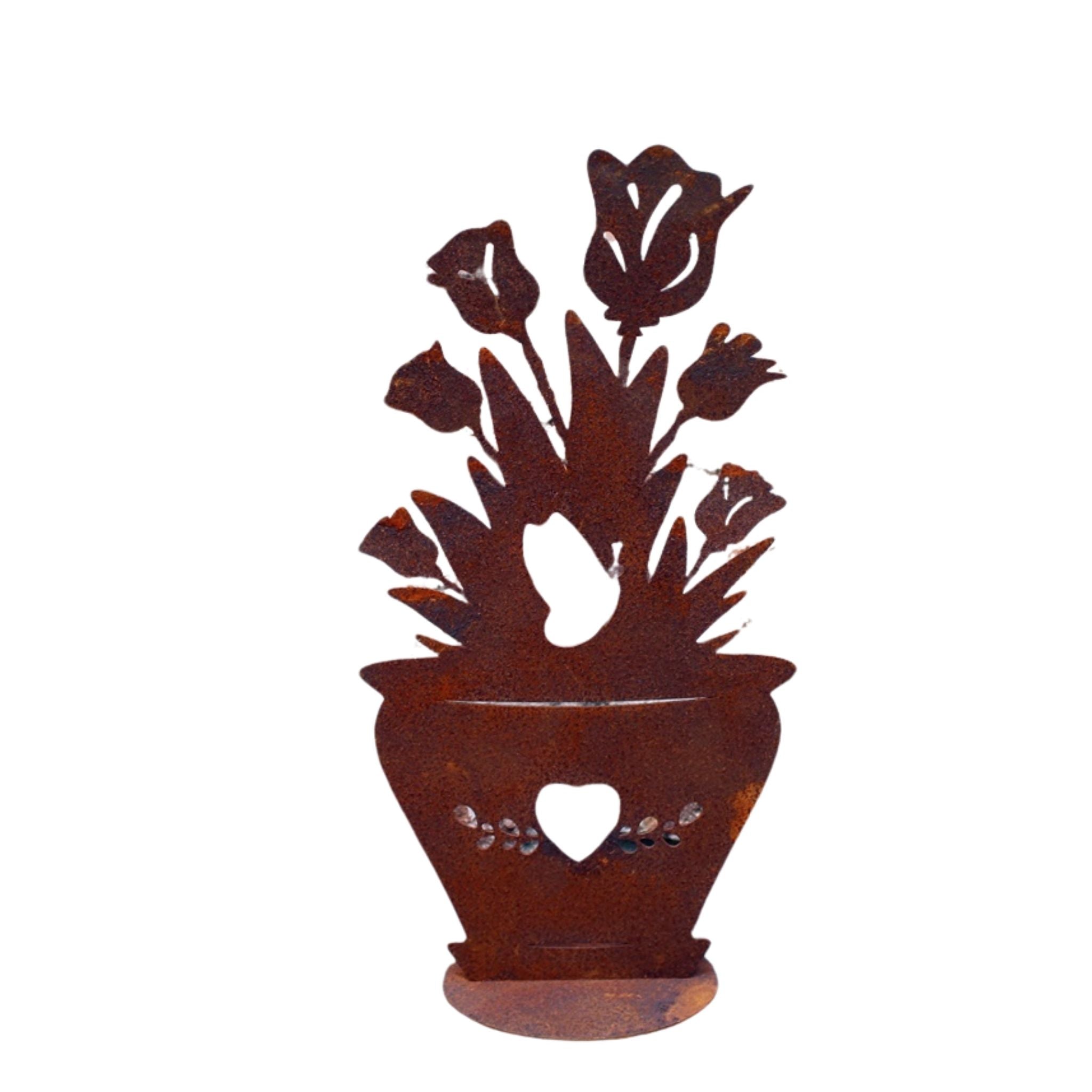 Gartendeko Blumentopf Edelrost