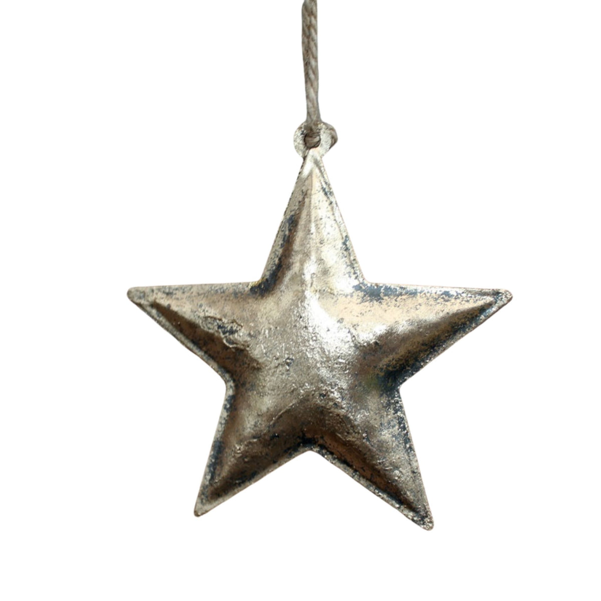 Metallstern gold Shabby Chic zum Aufhängen 12 cm
