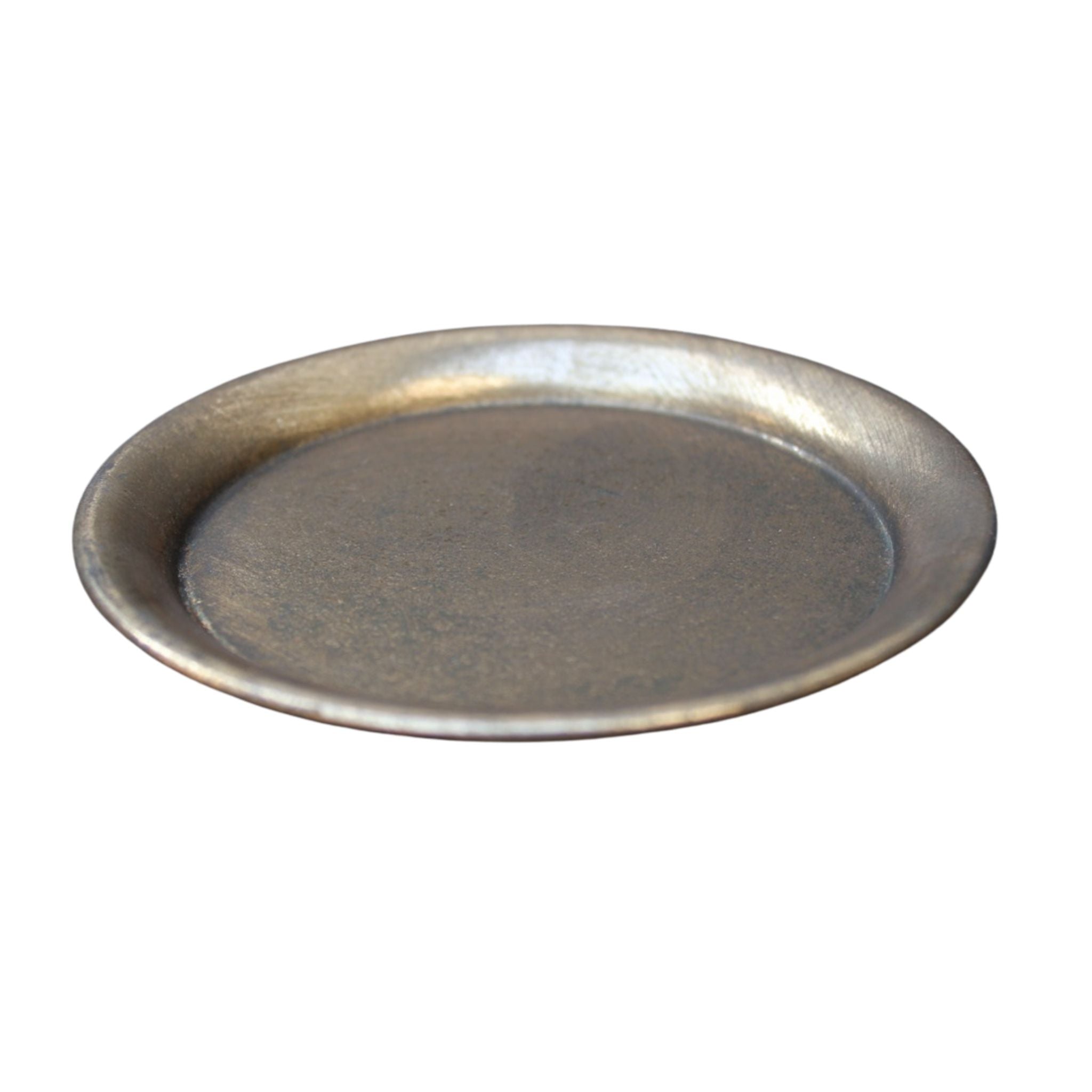 Kerzenteller goldfarben Untersetzer Kerzenhalter Antikstil D12,5cm