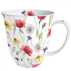 Porzellan Tasse Mohnwiese Landhaus 0,4L