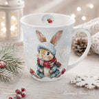Porzellan Tasse Bugsy Winter Hase Landhausstil 0,4L