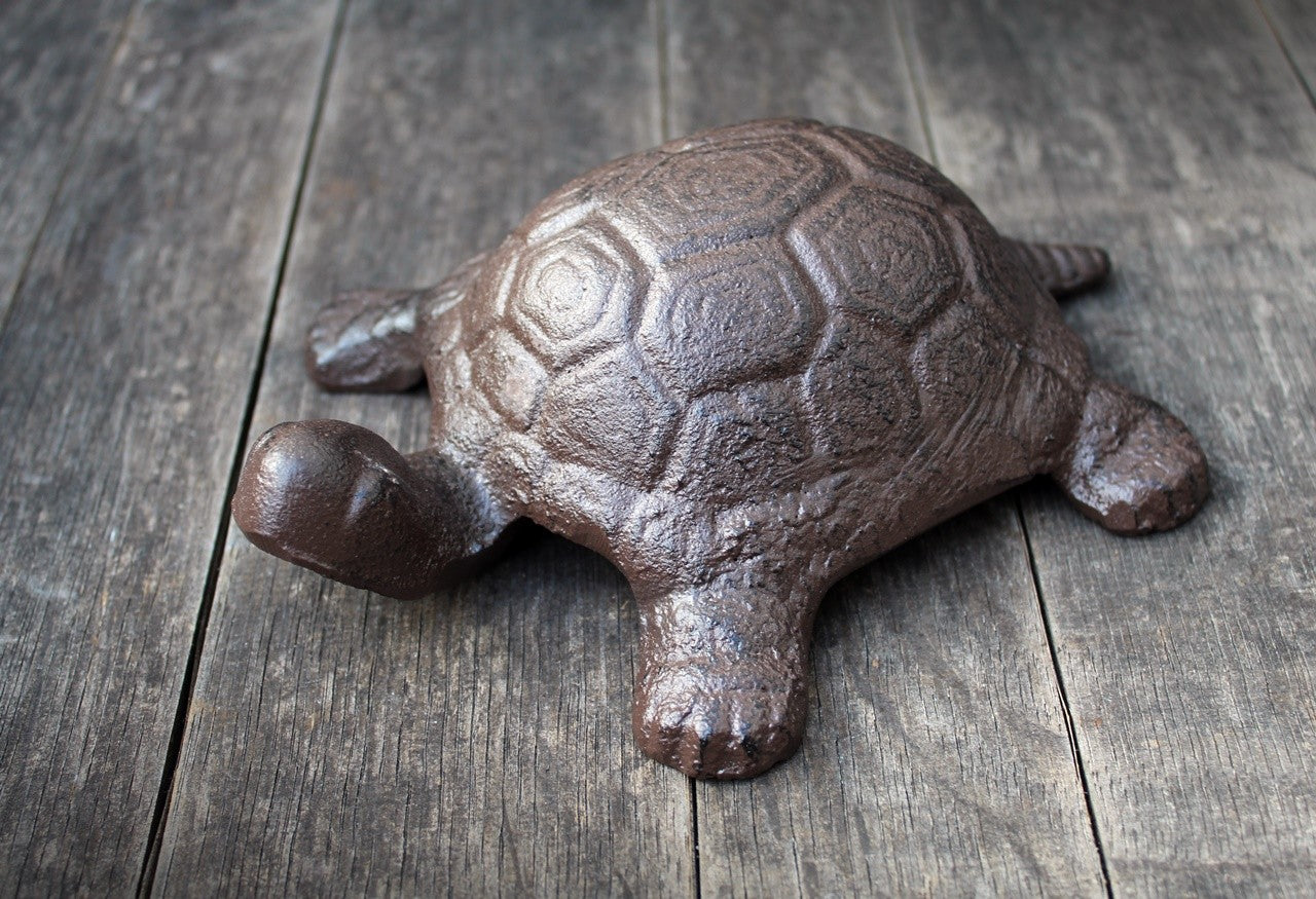 Gartenfigur Schildkröte Gusseisen