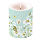 Kerze groß Gänseblümchen Motivkerze Blumen Landhausstil