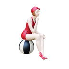 Badefrau XXL auf Ball H40cm Retro-Stil
