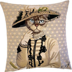 Gobelin Kissen Lady Audrey Sofakissen Zierkissen Katze
