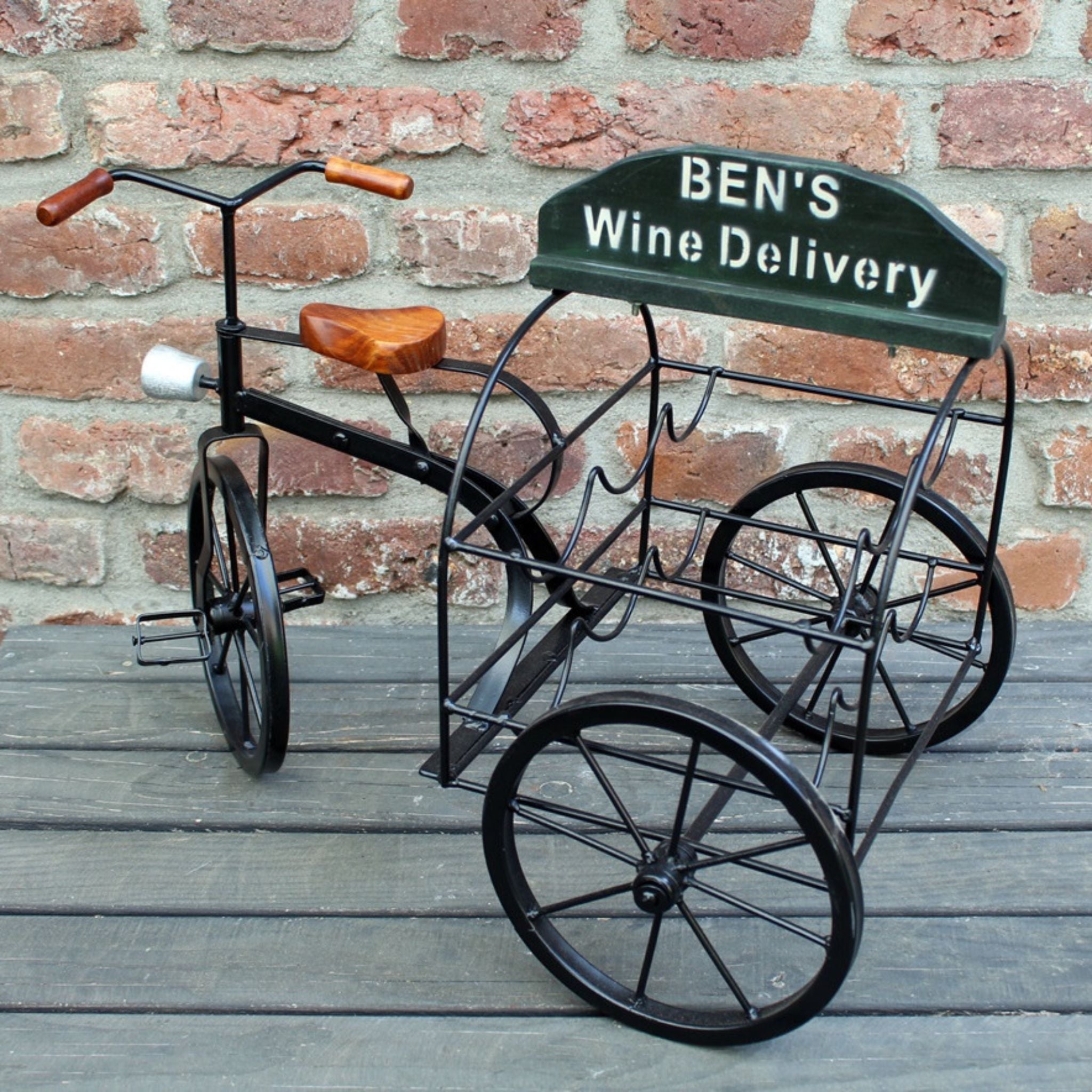 Nostalgie Weinhalter Fahrrad Weinlagerung