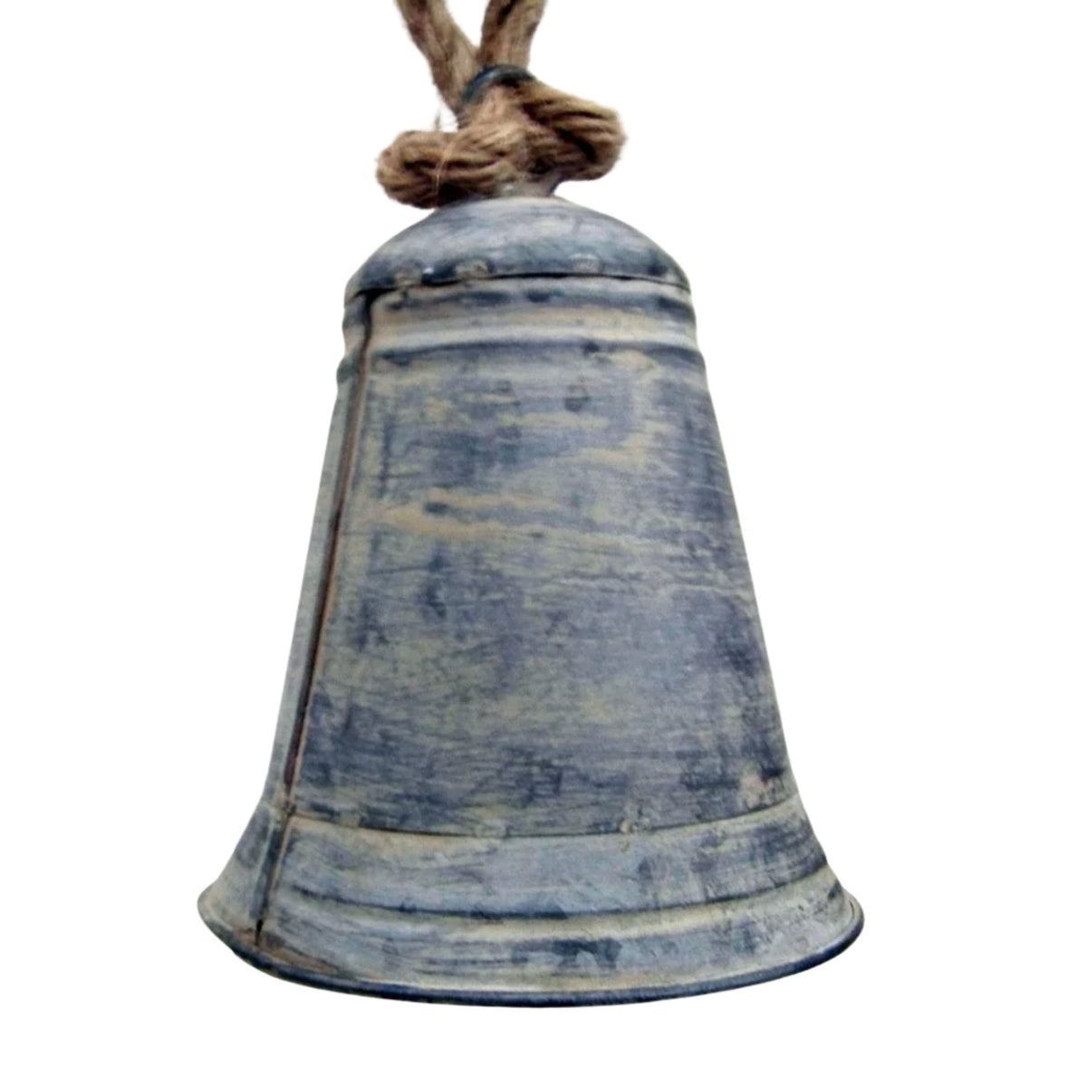 Deko Glocke aus Zink mit Seil 17 cm Antik-Look
