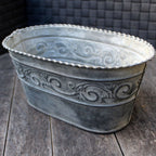Pflanzschale Ornament Zink L22cm