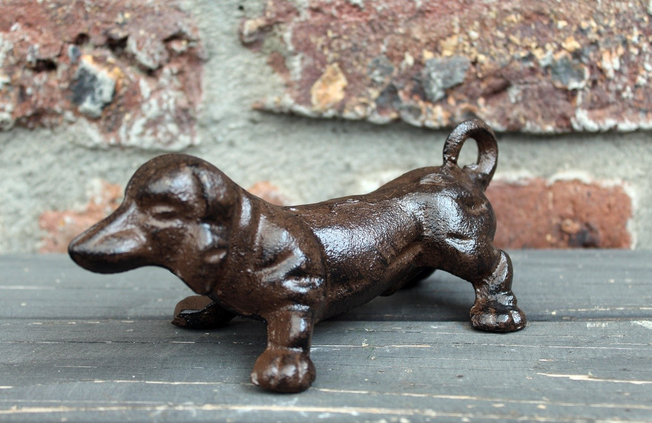 Dekofigur Dackel Gusseisen