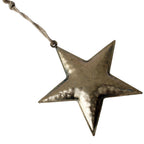 Christbaumschmuck Metallstern gold Shabby Chic 15 cm