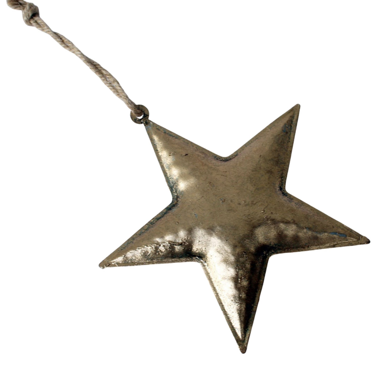 Christbaumschmuck Metallstern gold Shabby Chic 15 cm
