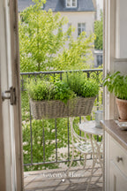 Balkonkasten Rattan grau Landhaus L46cm