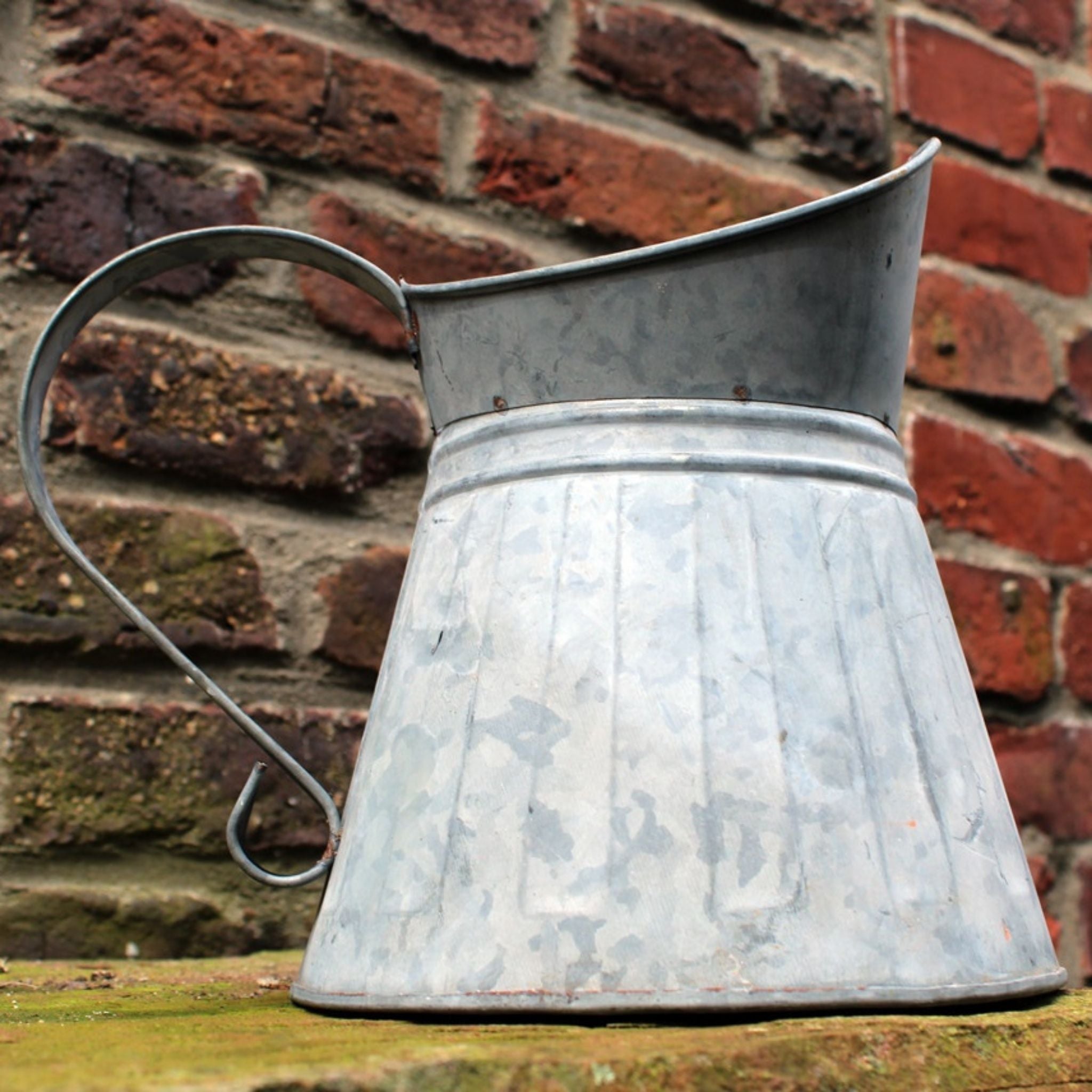 Deko Zink Krug groß Metall H22cm