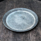 Kerzenteller Untersetzer Zink-Optik Nostalgie Vintage 20cm
