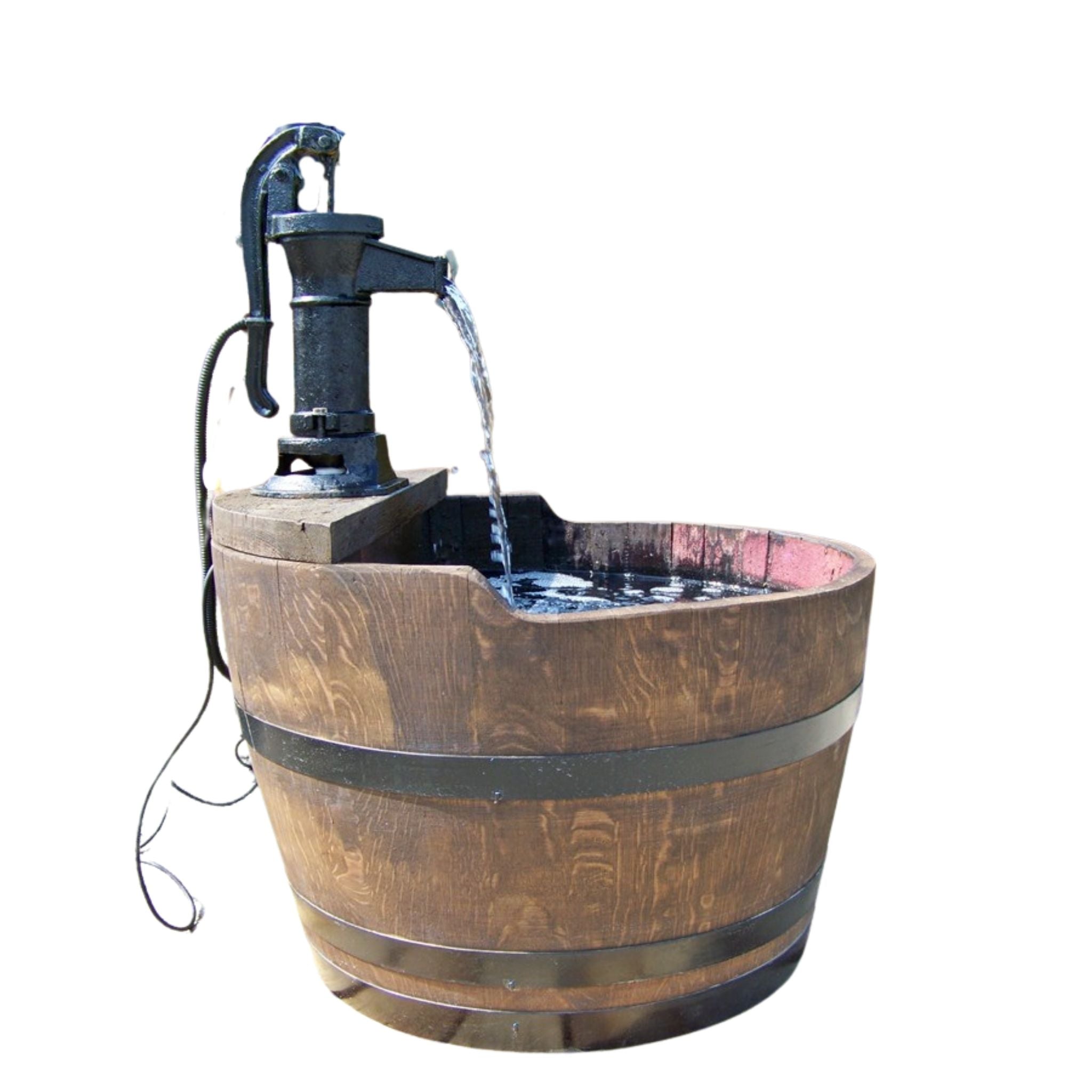Weinfass Wasserspiel m. Pitcherpumpe