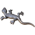 Deko Eidechse aus antikbraunem Gusseisen Gartenfigur 22cm