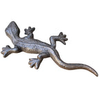 Deko Eidechse aus antikbraunem Gusseisen Gartenfigur 22cm