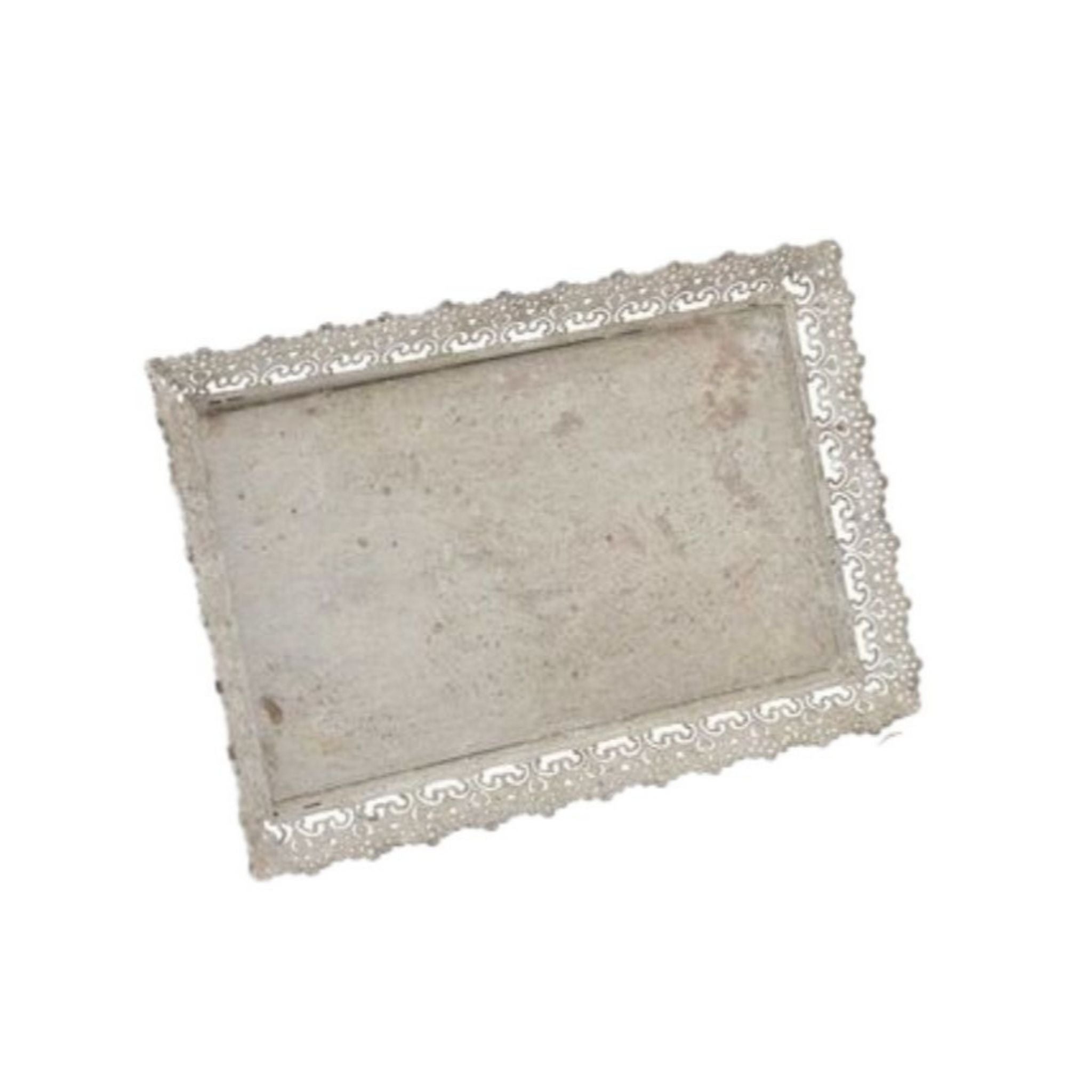 Shabby Serviertablett groß Vintage Untersetzer L41cm