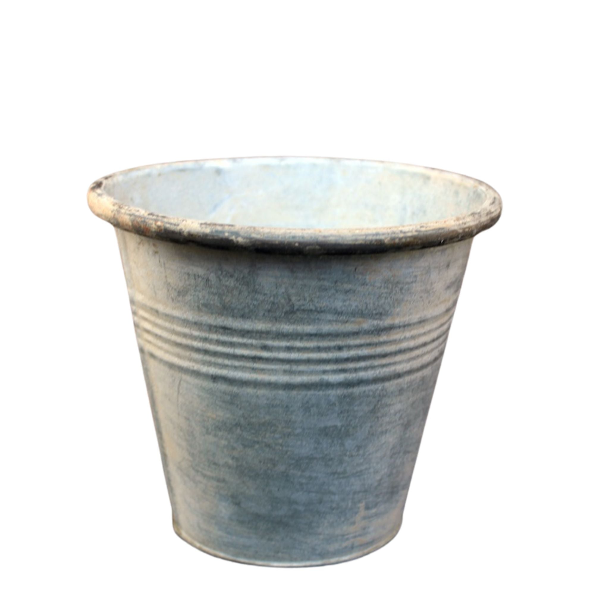 Blumentopf Zink Streifen M