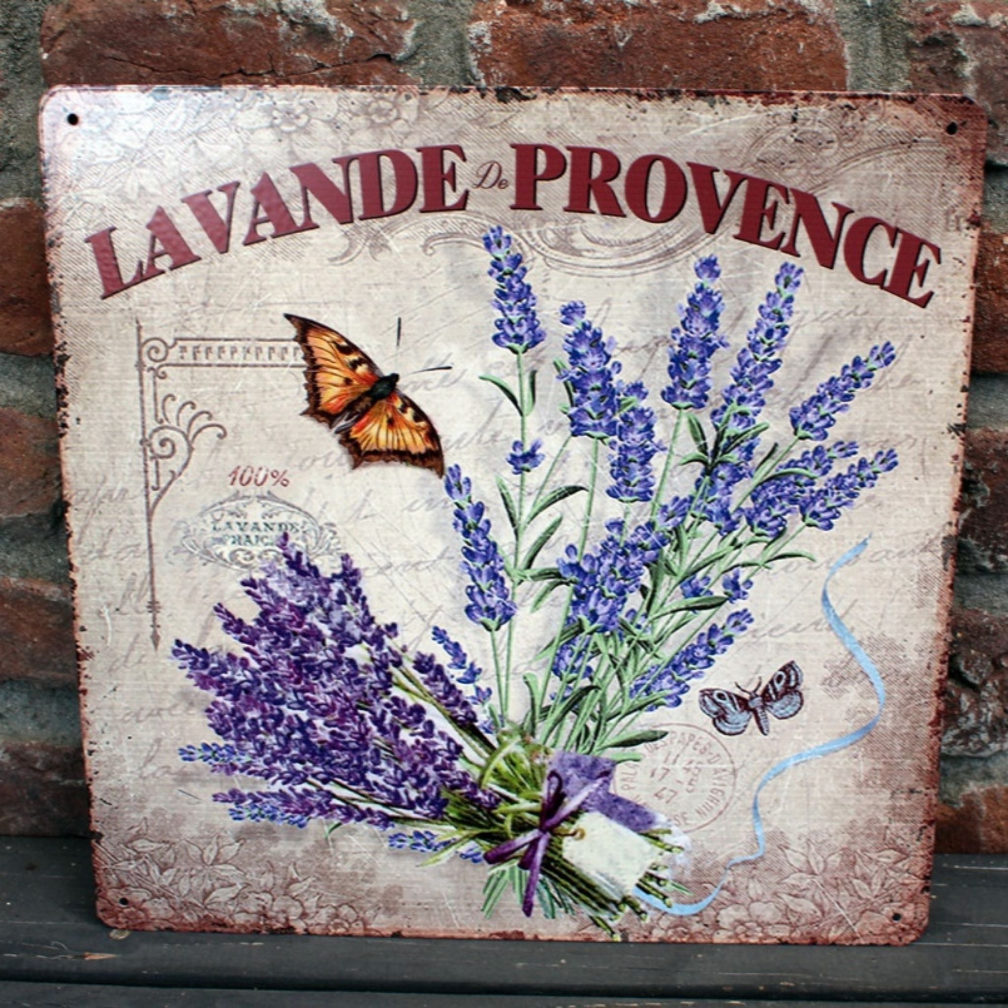 Shabby Blechschild Lavendel Provence II
