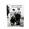 Nostalgie Schild Wahre Freundschaft Paar älter Dekoschild
