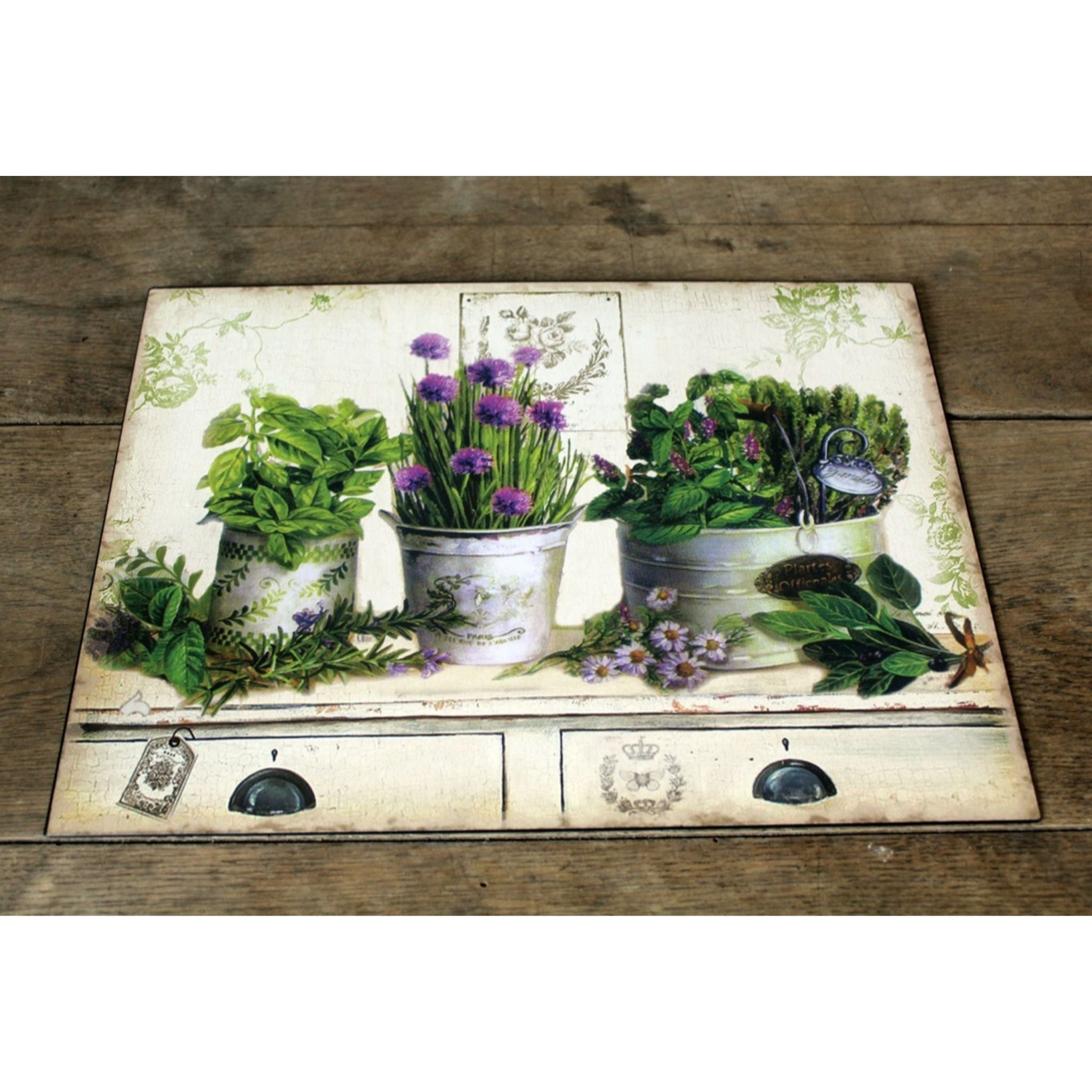 Blechschild Kräuter Shabby 25x33cm
