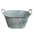 Pflanzkübel zink oval Landhausstil L36cm